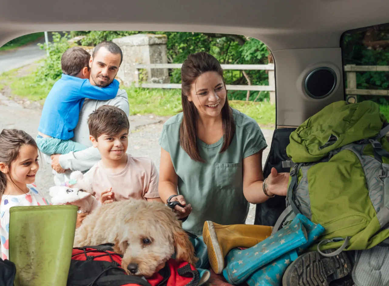 famille en vacances